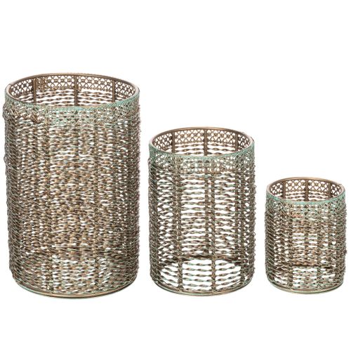 Kerzenhalter Metall Teelichthalter Ø8/10/13cm 3er-Set | Floristik24.de