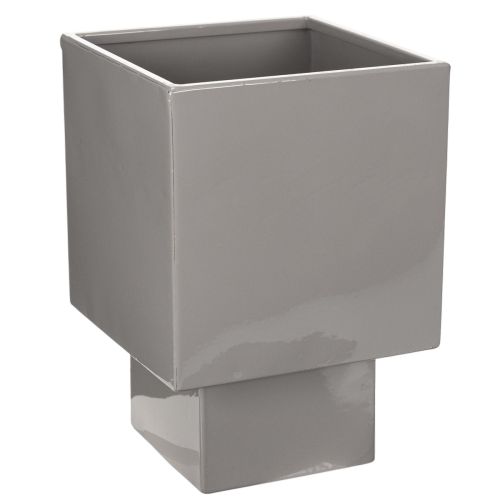 Pflanzgefäß-Würfel Grau mit Sockel für moderne Dekoration 22cm | Floristik24.de