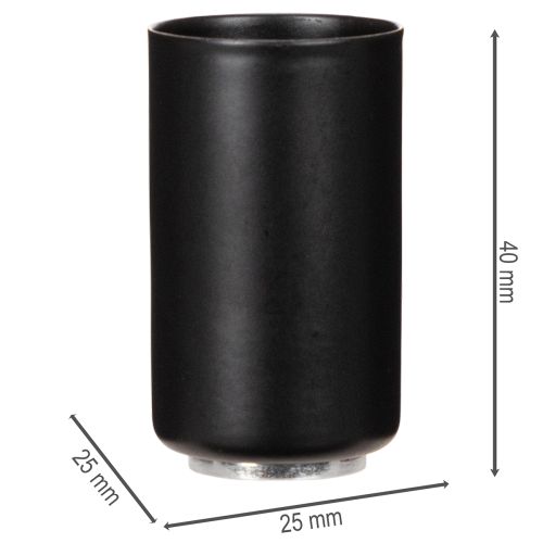 Kerzenhalter Magnet rund mattschwarz Für Stabkerzen 25mm 4St | Floristik24.de