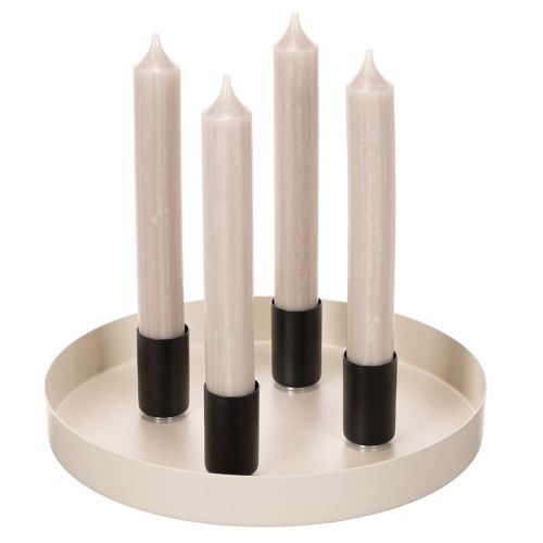 Kerzenhalter Magnet rund mattschwarz Für Stabkerzen 25mm 4St | Floristik24.de