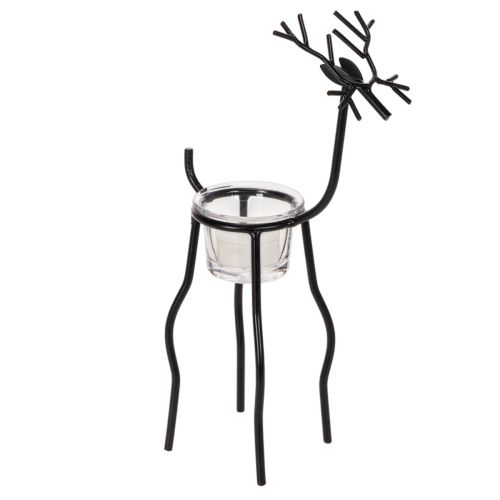 Kerzenhalter Rentier mit Teelichtglas 28cm kaufen | Floristik24.de