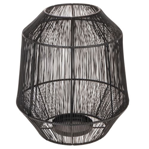 Kerzenhalter Schwarz Deko Laterne Drahtkorb Ø24cm H28cm | Floristik24.de