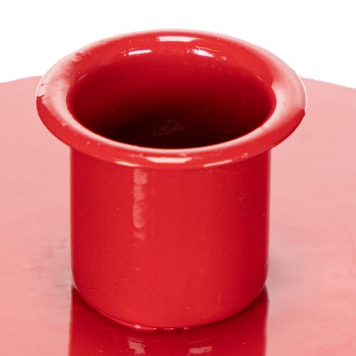 Kerzenhalter Rot aus Metall kompakt für Stabkerzen 10cm 2St | Floristik24.de