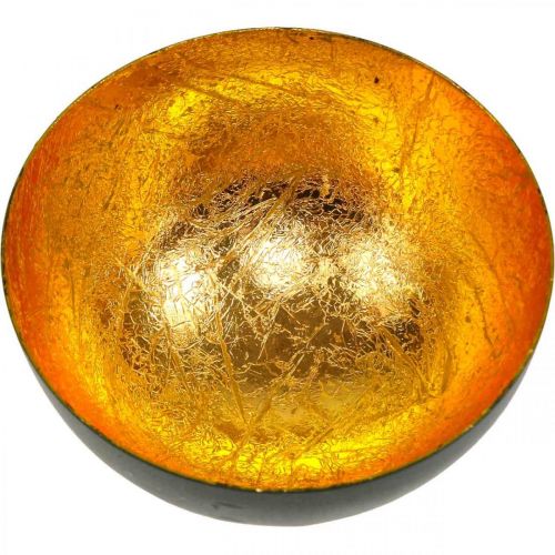 Floristik24 Tischdeko Weihnachten Schälchen Schwarz Gold Ø10cm H5cm