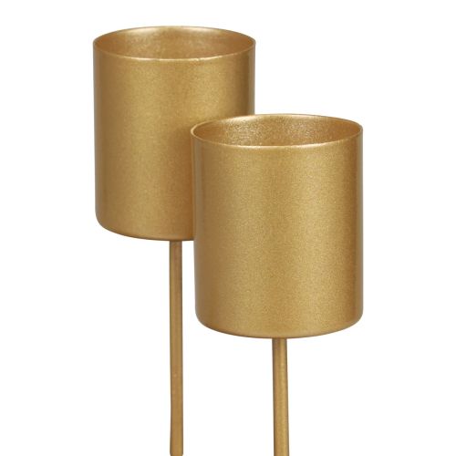 Kerzenhalter Dorn Kerzenhalter Stecken Gold 3,5×4cm 4St