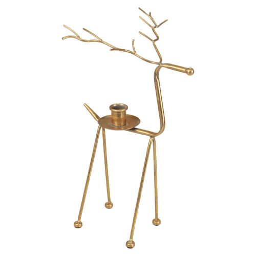 Floristik24 Kerzenhalter Metall Hirsch Deko Kerzenständer H38,5cm