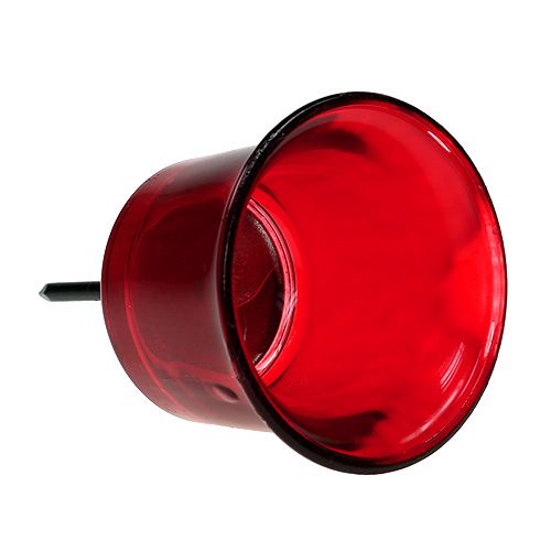 Floristik24.de Kerzenhalter für Teelicht Glas rot Ø6cm L10cm-642861