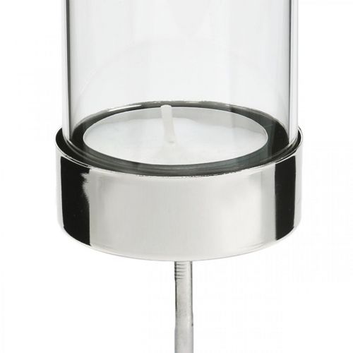 Artikel Kerzenhalter zum Stecken Metall/Glas Ø5cm H19cm 4St