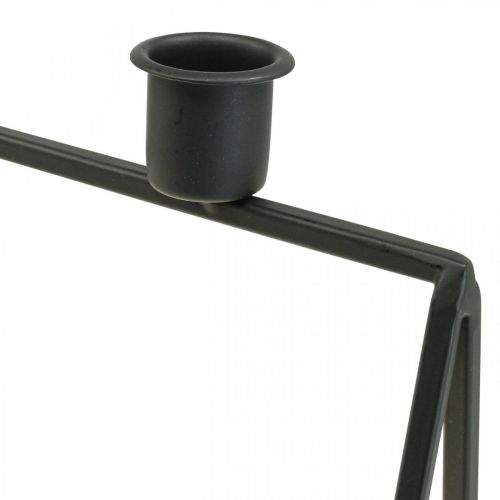 Artikel Kerzenständer Schwarz Kerzenhalter Adventskranz L38cm H31cm
