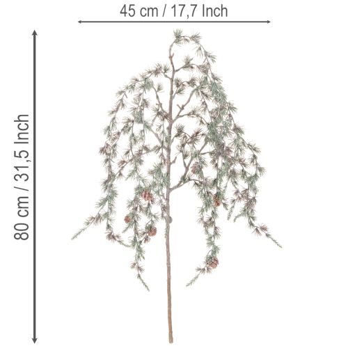 Kunstzweig mit Zapfen Dekorativer Kiefernzweig künstlich 80cm 3St | Floristik24.de