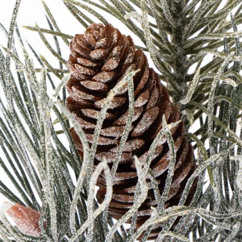 Künstlicher Kiefernzweig mit Zapfen winterlich 40cm | Floristik24.de