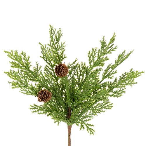 Künstlicher Kiefernzweig mit Zapfen 28cm 6St