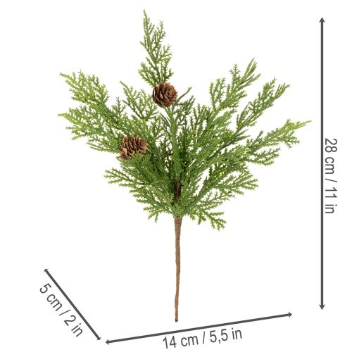 Künstlicher Kiefernzweig mit Zapfen 28cm 6St | Floristik24.de