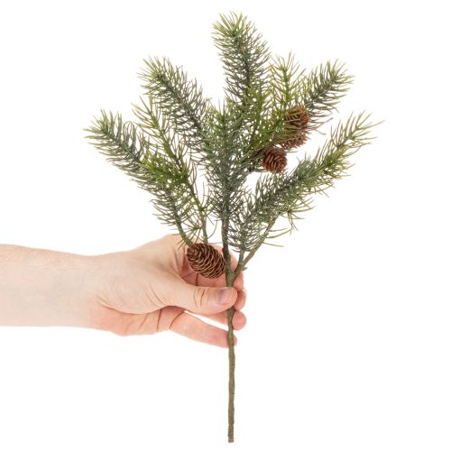 Weihnachtszweig künstlich Deko Zweig mit Tannenzapfen | Floristik24.de