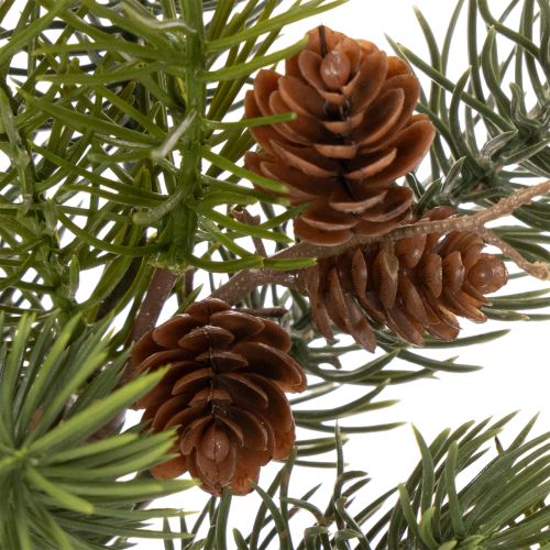 Weihnachtszweig künstlich Deko Zweig mit Tannenzapfen | Floristik24.de