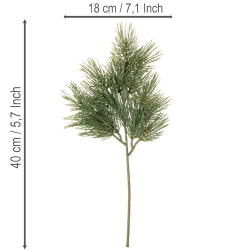 Künstlicher Kiefernzweig für winterliche Dekorationen 40cm 4St | Floristik24.de