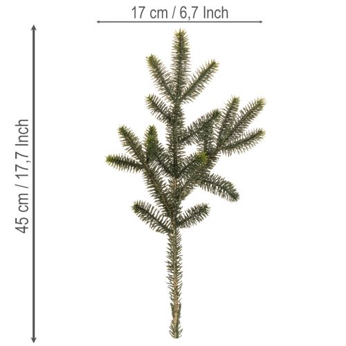 Tannenzweig künstlich für Tischdekoration und Gestecke 45cm 3St | Floristik24.de