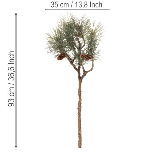 Kiefernzweig künstlich mit Zapfen Dekoration Wohnzimmer 93cm | Floristik24.de