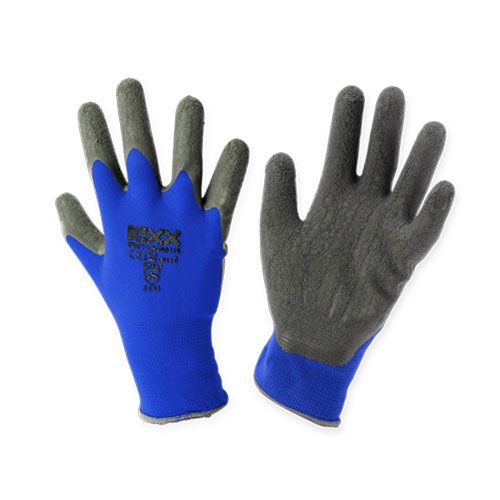 Floristik24 Kixx Nylon Gartenhandschuhe Gr.8 Blau, Schwarz