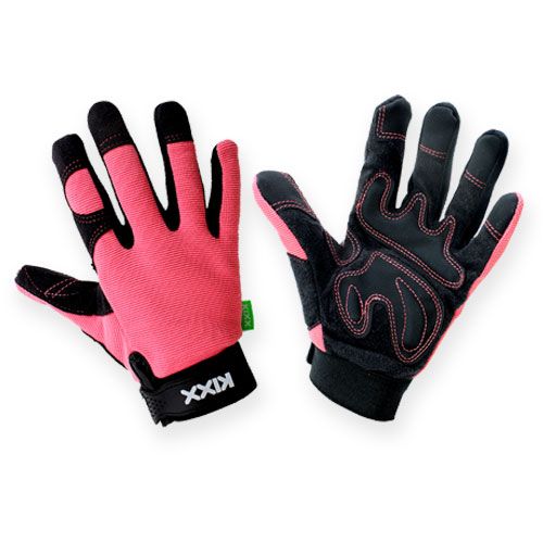 Kixx Synthetik Handschuhe Gr.7 Rosa, Schwarz