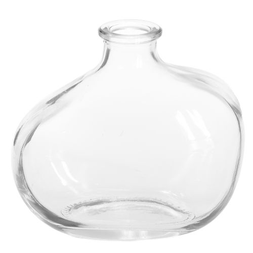 Floristik24 Kleine Glasvase modern Mini Vase Glas Klar 11×6×10cm 3St
