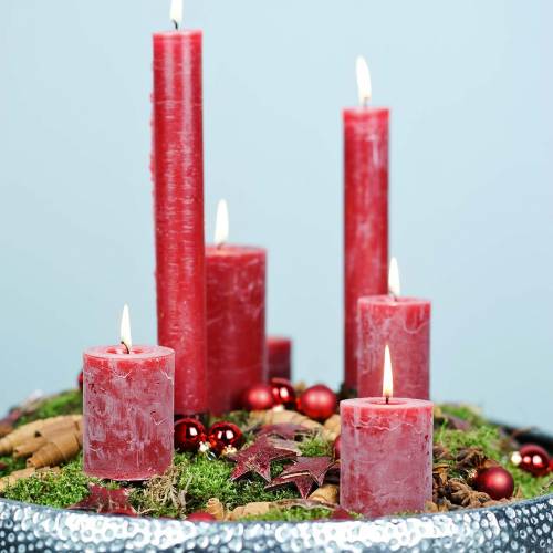 Floristik24 Kokos Stern Rot 5cm 50 St Weihnachtsdekoration Dekosterne