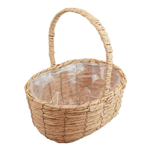 Floristik24 Korb mit Henkel Pflanzkorb Präsentkorb künstlich 31×23×36cm