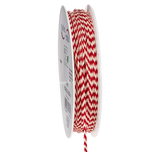 Kordel Zickzack Muster auf Rolle zum Basteln und Verpacken 3mm 20m kaufen | Floristik24.de