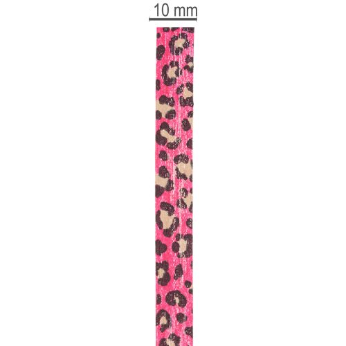 Dekoband Leoprint Pink Kräuselband für Geschenkverpackungen und Basteln 10mm 100m | Floristik24.de
