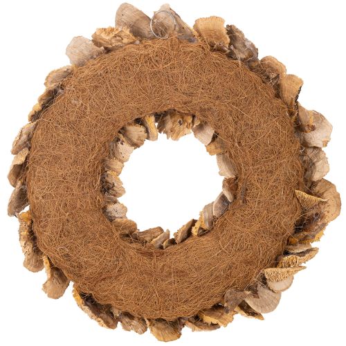 Baumschwamm Kranz naturfarben für Tür oder Wanddekoration 37cm | Floristik24.de