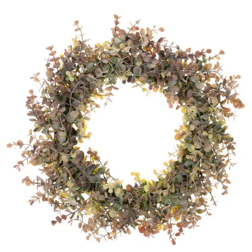 Künstlicher Eukalyptuskranz Herbst dekorativ rund 45cm