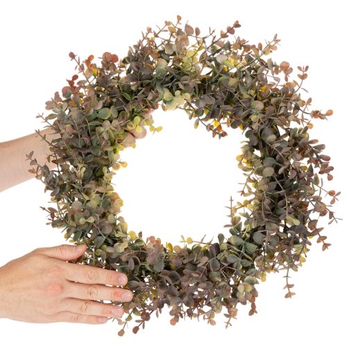 Künstlicher Eukalyptuskranz Herbst dekorativ rund 45cm | Floristik24.de