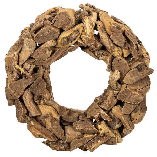 Dekokranz aus Holzstücken natur rund 35cm kaufen | Floristik24.de
