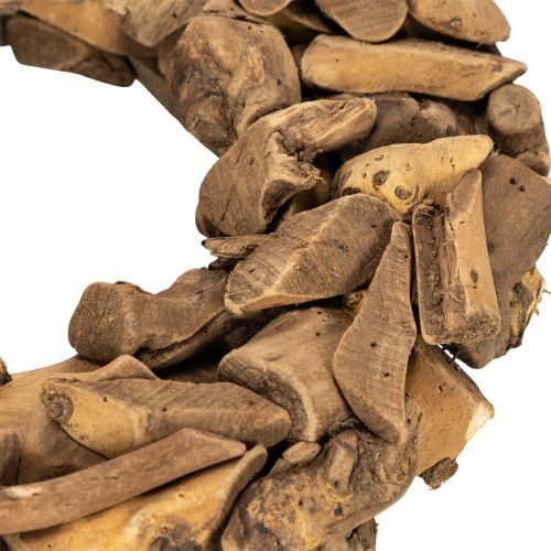Dekokranz aus Holzstücken natur rund 35cm | Floristik24.de