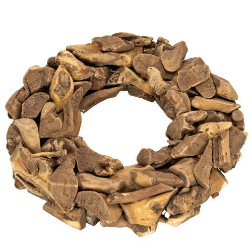 Dekokranz aus Holzstücken natur rund 35cm | Floristik24.de