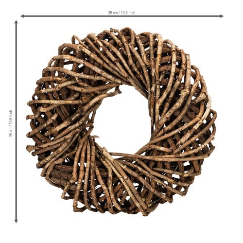 Kranz aus Naturzweigen Rattankranz rund zum Basteln 35cm | Floristik24.de