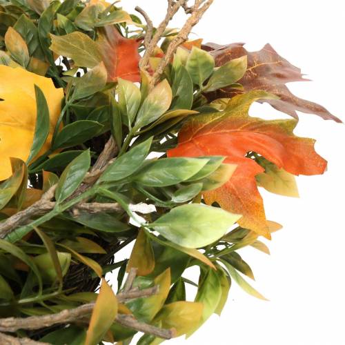 Artikel Kranz Herbstlaub künstlich Grün, Gelb, Orange Ø45cm