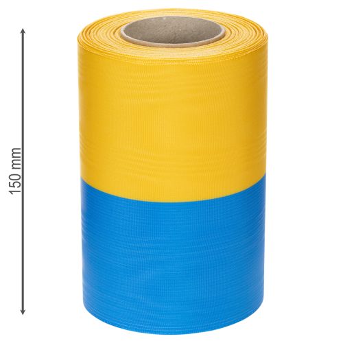 Artikel Kranzbänder Moiré 150mm in Blau-Gelb - Premium Trauerband & Dekoband, Feierlichkeiten, Schleifenband