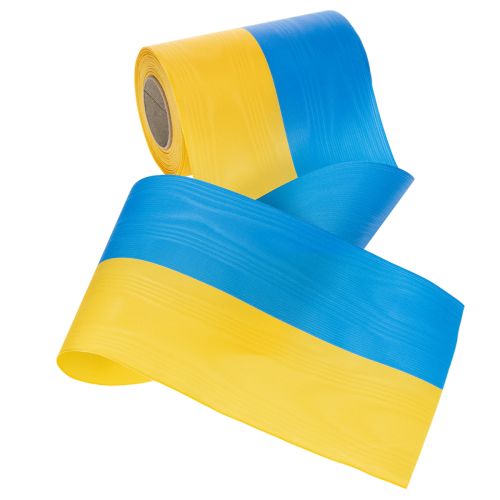 Artikel Kranzbänder Moiré 150mm in Blau-Gelb - Premium Trauerband & Dekoband, Feierlichkeiten, Schleifenband