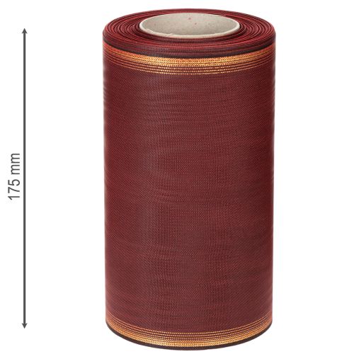 Kranzband Bordeaux mit Goldkante 175mm Dekor | Floristik24.de