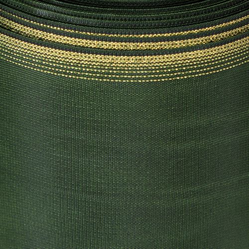 Artikel Kranzband Moiré 150mm Dunkelgrün mit Perlkante in Gold, Taftbindung 25m Rolle für Dekoration und Gestaltung