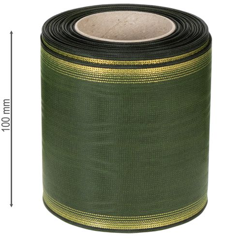 Artikel Kranzband Moiré Dunkelgrün 100mm Dekoband Taftband