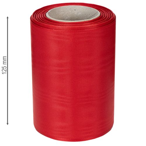 Artikel Kranzband Rot 125mm x 25m - Schleifenband für Trauerfloristik, Beschriftungen & Dekoration