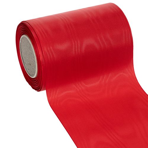 Floristik24 Kranzband Rot 125mm x 25m - Schleifenband für Trauerfloristik, Beschriftungen & Dekoration