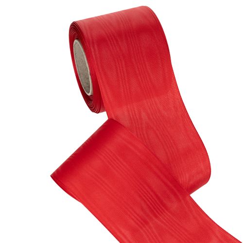 Artikel Kranzband Rot 75mm x 25m - Trauerfloristik & Dekoration, Robustes Schleifenband für Beschriftungen