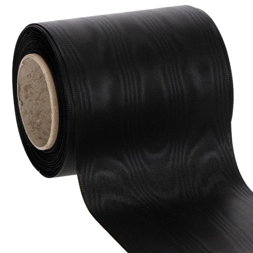Kranzband Schwarz 100mm 25m - Trauerband, Schleifenband, Dekoband, Floristikbedarf kaufen | Floristik24.de