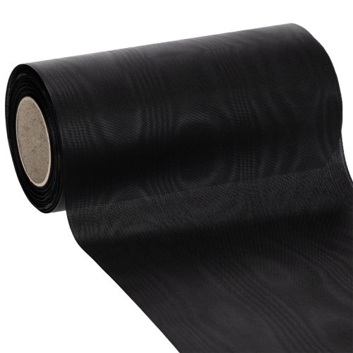 Floristik24 Kranzband Schwarz 200mm 25m für Trauerfloristik, wetterfest und bedruckbar