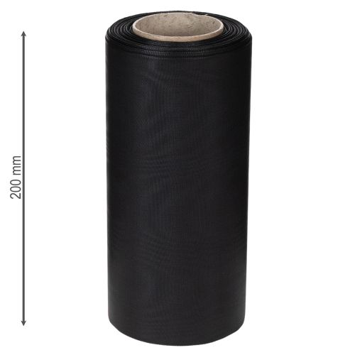Artikel Kranzband Schwarz 200mm 25m für Trauerfloristik, wetterfest und bedruckbar