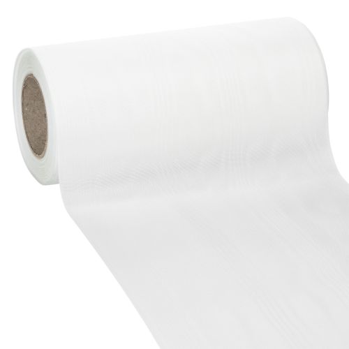 Kranzband Weiß, 200mm Breite, 25m Rolle, Trauerband, Schleifenband, Dekoband für Trauerfloristik und Anlässe kaufen | Floristik24.de