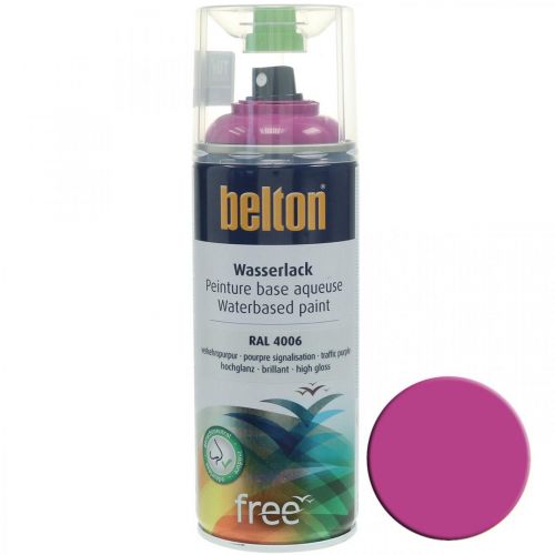 Artikel Belton free Wasserlack Pink Verkehrspurpur Hochglanz Spray 400ml